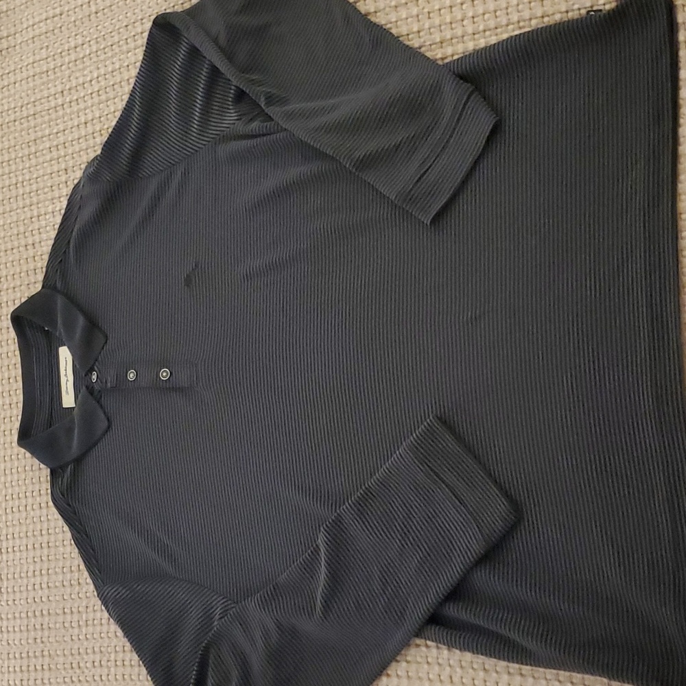 Tommy Bahama textured long sleeve polo